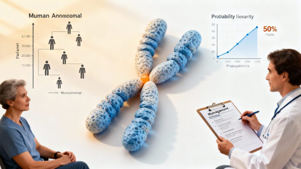 Autosomique dominante : transmission, risques et prise en charge sans aucun texte