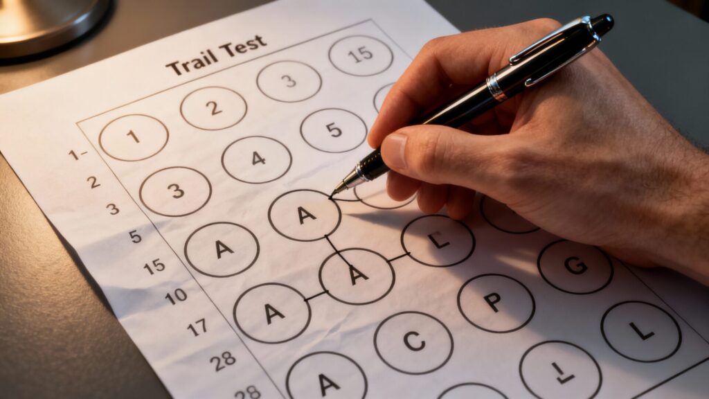 Comprendre le trail making test : évaluation rapide des fonctions exécutives sans aucun texte